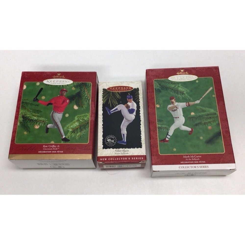 Hallmark Keepsake Sports Baseball Ornaments Lot of 3 McGwire Griffey
